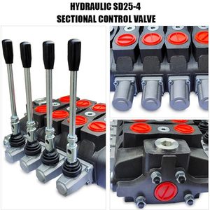 Bộ Phân Phối Thủy Lực <span class=keywords><strong>4</strong></span> Trục SD25 Van Điều Khiển Đòn Bẩy Thủ Công Cắt Hướng - Product Image 4