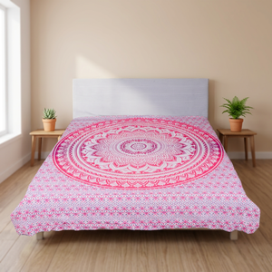 Eco Friendly Organic Cotton Hand Block Printed Bedsheet Soft Breathable Natural Dye Fabric Sustainable Bedding <b>Set</b> With <b>Pillows</b> - Product Image 2