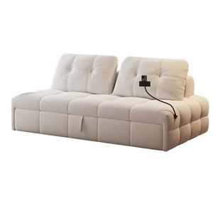 Sofá Cama Individual y Doble Estilo Crema para Sala de Estar, Plegable, Sofá Cama Multifuncional para Estudio y Dormitorio - Product Image 1