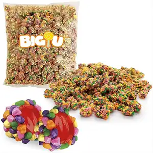 Wholesale Bulk OEM Hot Sale Fruit Flavor Chewy Jelly Candy Bulk Halal Gummy Clusters Chinese Factory Manufacturers