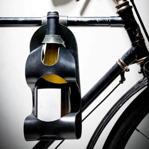 Sac à vin portable d'extérieur en stock, housse de rangement pour bouteille de bière, housse à vin suspendue en cuir PU pour VTT, sac à champagne - Product Image 4