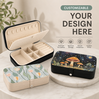 Boîte à bijoux de voyage compacte en cuir PU avec fermeture éclair, étui de rangement de luxe pour bijoux, coffret cadeau en cuir – Grande Vente