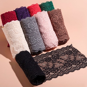 100% Cotton <b>Elastic</b> <b>Lace</b> Trim Fabric Beads for Clothing Black Skirt Edge Garment Accessories for Shortened Lengthened Hem Shoes - Product Image 3