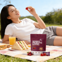 Gummies véganes OEM aux probiotiques et canneberges pour la santé urinaire et intestinale – Complément pour femmes – 60 unités