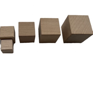 Khối gỗ beech hình vuông, góc bo tròn, khối gỗ trơn tùy chỉnh để làm đồ chơi xếp hình tự chế - Product Image 5
