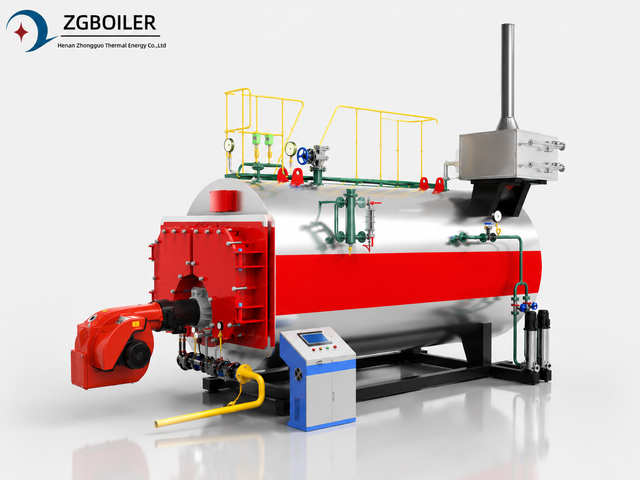 WNS Gas Fired Steam Boiler Natural Gas LPG Industrial Steam Boiler 1-20 Ton Manufacturer