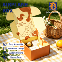 Fabricant de boîtes d'expédition personnalisées imprimées, boîtes en carton ondulé recyclables en forme d'avion, vente en gros pour cosmétiques, accessoires électroniques, cadeaux