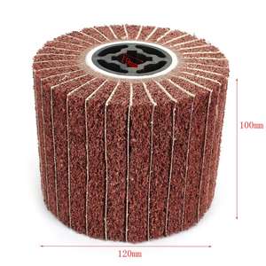 Roue de polissage en nylon abrasif non tissé, papier abrasif combiné, <span class=keywords><strong>brosse</strong></span>, tambour de meulage en acier inoxydable, matériau - Product Image 4