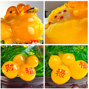 Estatua Tradicional China de Rana del Dinero de Resina, Sapo de Tres Patas de la Suerte para la Riqueza y la Prosperidad, Decoración Feng Shui - Product Image 6