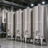 Cuve cylindrique en acier inoxydable de qualité alimentaire avec agitateur à moteur à engrenages pour la filtration de la bière, usage quotidien en salle