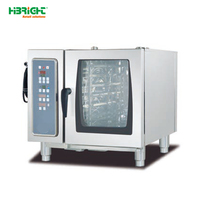 Four à vapeur combiné commercial multi-niveaux en acier inoxydable 201, 6000W, 220V, Highbright HBE-BE-1B101D, garantie 1 an, usage en boulangerie
