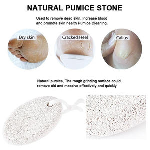 Venta al por mayor de exfoliación de forma redonda y removedor de callos, herramienta de pedicura para pies, piedra pómez <span class=keywords><strong>natural</strong></span>, removedor de piel muerta - Product Image 3