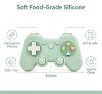 Anneau de dentition personnalisé en silicone souple, poignée de jeu pour bébé, jouet sensoriel antidérapant à mâcher pour gencives sensibles, jeu éducatif quotidien