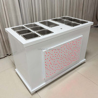Chariot de Buffet Classique pour Présentation de Confiseries, Stand de Marché Extérieur, Étal de Charcuterie, Présentoir de Snacks pour Mariages et Traiteurs