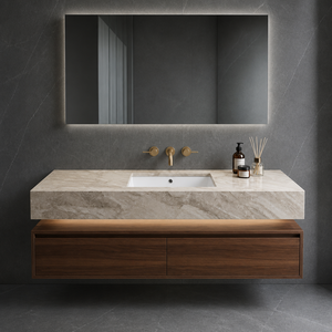 Luxury Taj Mahal Quartzite <strong>Stone</strong> Countertop <strong>Table</strong> <strong>Tops</strong> Modern <strong>Stone</strong> Bathroom Vanity for Home Furniture Bathroom - Product Image 2