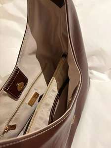 南丰全配时尚秋季几何链条防水<span class=keywords><strong>PU</strong></span>衬里涤纶纽扣单手提袋工作肩2025新款 - Product Image 3