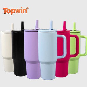 NOUVEAU 2025 – Mug de voyage isotherme à double paroi en acier inoxydable de 40 oz avec couvercle rabattable, maintien de la chaleur pendant 6 à 12 heures, coffret cadeau - Product Image 1