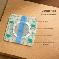 Patch auto-adhésif respirant en film PU imperméable pour points d'acupuncture, anti-fuite, pour usage ombilical