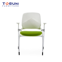 Chaise de conférence ergonomique pliable et portable avec coussin en mousse moulée, structure en aluminium, empilable – Confortable et facile à ranger