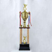 Plaque de compétition sportive personnalisée en métal pour le cricket, trophée coupe de cricket