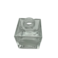 Diffuseur de parfum moderne rétro pour la maison, flacon carré en verre transparent de 100 ml, vide, pour huile parfumée
