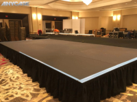 Plateforme de scène pliable en alliage d'aluminium ACS-Portable pour événements de mariage - Durable, résistante aux flammes, haute capacité 750 kg/m