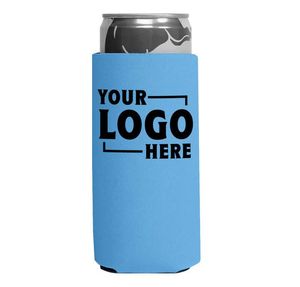 . Refroidisseur de canettes de bière en néoprène vierge - Vente en gros de porte-boissons isolés pliables de couleur unie avec logo personnalisé - Product Image 2