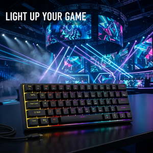 Mechanical Gaming <b>Keyboard</b> 60% 61 Keys RGB Backlit Wired USB C Compact Anti Ghosting <b>Keyboard</b> <b>for</b> Gamer OEM ODM Custom Logo - Product Image 1