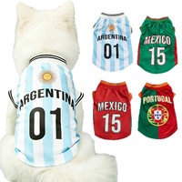 Maillot de football respirant en polyester pour animaux de compagnie – T-shirt de sport d'été pour chiens et chats de petite, moyenne et grande taille