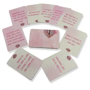 Motivational Custom Printed Mindfulness Affirmation Card Inspirational Quote Positive Motivational Printing Affirmation Cards
