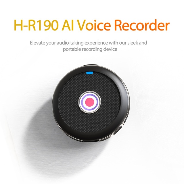HBNKH H-R190 Portable Digital Voice Recorder WAV Aluminum Alloy 4GB/16GB/32GB Noise Reduction High Capacity USB Mini Meeting