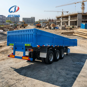 Semi-remorque porte-<span class=keywords><strong>voitures</strong></span> AOTONG robuste à trois essieux avec parapentes <span class=keywords><strong>pour</strong></span> un stationnement stable - Product Image 2