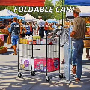 חדש, טרולי רחוב מתכתי מעוגל עבור אבקת קרח סושי. - Product Image 3