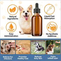 Suplemen Vitamin Anjing Hewan Peliharaan Lintas Batas, Granul Lunak, Pereda Infeksi Ragi, Pereda Gatal, Suplemen Nutrisi, Perawatan Kesehatan