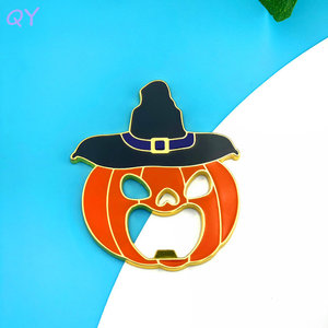 QY Custom Metal Key Chain Set Scary <b>Cute</b> Pumpkin Bat Skeleton <b>Keyring</b> Souvenir Gift for Halloween Gift - Product Image 4