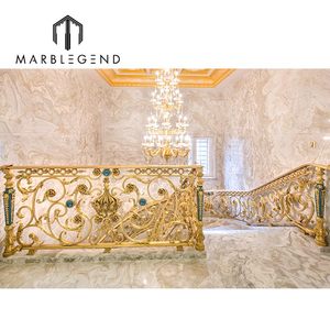 Lan Can Cầu Thang Hoàng Gia Trang Trí Lan Can Bằng Kim Loại Lan Can Bằng Đồng Cho Biệt Thự - Product Image 5