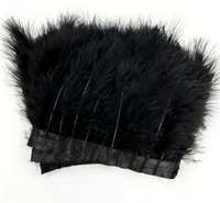 Frange en plumes de dinde teintes en marabout de 15-20 cm, très vendue, pour la décoration de mariage, accessoires vestimentaires, éventails et dentelle