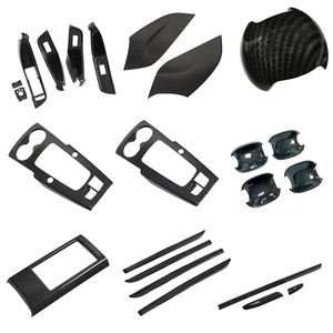 Pour Audi A3 8V 2013-2020, garnitures décoratives intérieures en fibre <span class=keywords><strong>de</strong></span> carbone, collier <span class=keywords><strong>de</strong></span> <span class=keywords><strong>levier</strong></span> <span class=keywords><strong>de</strong></span> vitesses, console, tableau <span class=keywords><strong>de</strong></span> bord, accoudoir, housse, <span class=keywords><strong>coque</strong></span> - Product Image 1