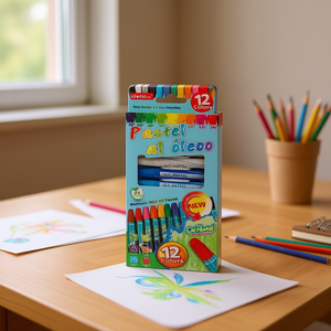 Weibo Oil Pastels 12 Colors For Kids Drawing Art Supplies - Product Image 2