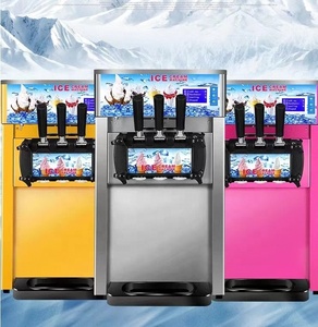 LEMON MECH Machine à crème glacée de bureau 3 couleurs Soft Saint Dai pré-refroidissement automatique commercial - Product Image 4