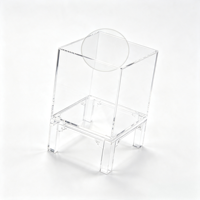 Boîte de présentation carrée en acrylique transparente surélevée, vitrine anti-poussière pour spiritueux Moutai, objets de collection, décorations de luxe