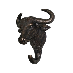 Résine <span class=keywords><strong>d</strong></span>écorative de tête <span class=keywords><strong>d</strong></span>'éléphant en Bronze, 10/11 pouces, <span class=keywords><strong>d</strong></span>écoration murale personnalisée, taille de vie - Product Image 2
