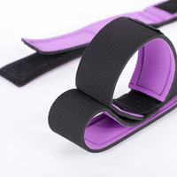 Menottes érotiques SM pour mains et pieds, noir et violet, écarteur de jambes épaissi, sangle de retenue pour bondage adulte, dispositif de tortion féminin, fabriqué en Chine