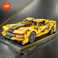 En stock – 466 pièces – Blocs de construction de voiture de course jaune – Kit de modèle de voiture de sport en briques – Jouet éducatif à assembler soi-même – Cadeau pour enfants
