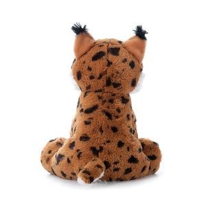 Juguete a granel con forma de gato de leopardo de peluche vívido no irritante con orejas bonitas sentado marrón manchado 12 pulgadas suave <span class=keywords><strong>Bobcat</strong></span> <span class=keywords><strong>Animal</strong></span> de peluche - Product Image 4