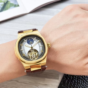 Montre de luxe pour homme, haut de gamme, originale, de haute qualité, élégante, sportive, à mouvement mécanique, style antique, simple, à aiguilles - Product Image 1