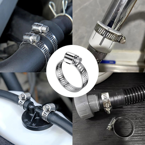 Kinglin Einstellbare 21-38mm 27-51mm Rohrs chelle Schnecken getriebe 201 304 Edelstahl Amerikanische Schlauchs chellen - Product Image 5