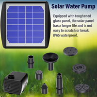 Pompe de fontaine solaire pour bain d'oiseau alimentée par l'eau flottante-Kit de fontaines à pignon humidificateur pompe de fontaine extérieure et jardin