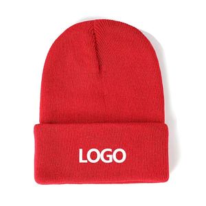 Wholesale Winter Warm <b>Knitted</b> <b>Beanie</b> Cap Custom Logo Embroidery 60 Colors Manufacturer's Blank Plain <b>Beanies</b> - Product Image 3