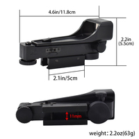 Lunette de visée point rouge Reflex pour tir à l'arc en extérieur, accessoire de pratique de tir à la fronde avec support intégré et batterie